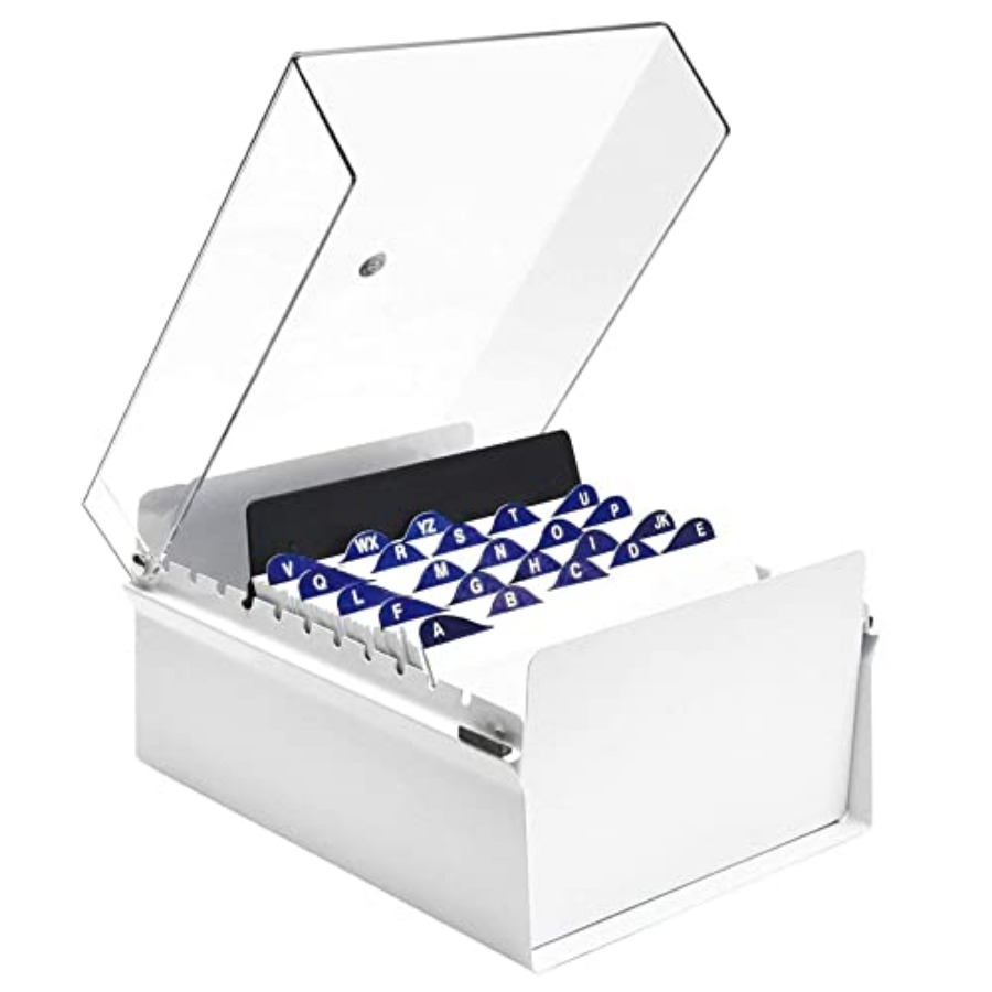 Card Index Box - 5 X 8 Card File Holder