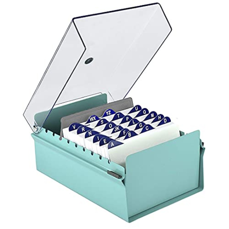 Card Index Box - 4 x 6 Card File Holder