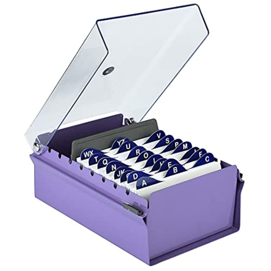 Card Index Box - 3 x 5 Card File Holder
