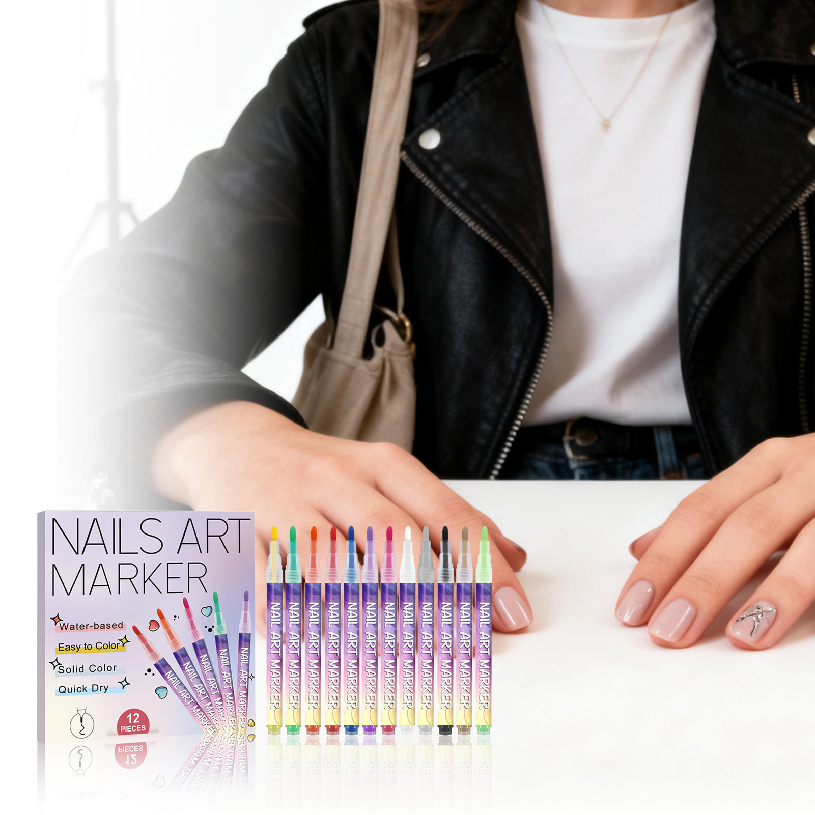 12Pcs Nail Art Pens With Fine  – Correction Pen Fine recenzja i cena