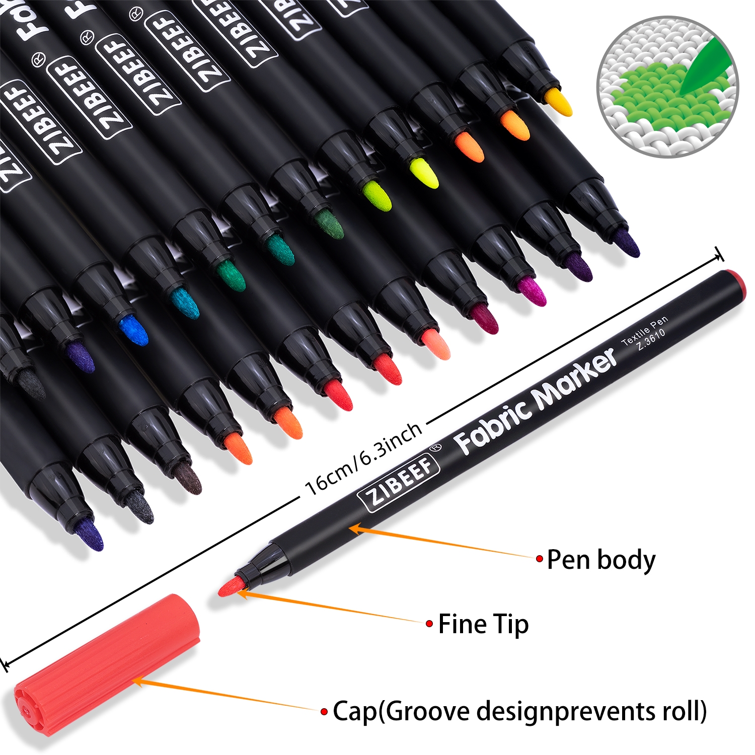 12/24 Color Fabric Markers-Fin – Correction Pen Fine recenzja i cena
