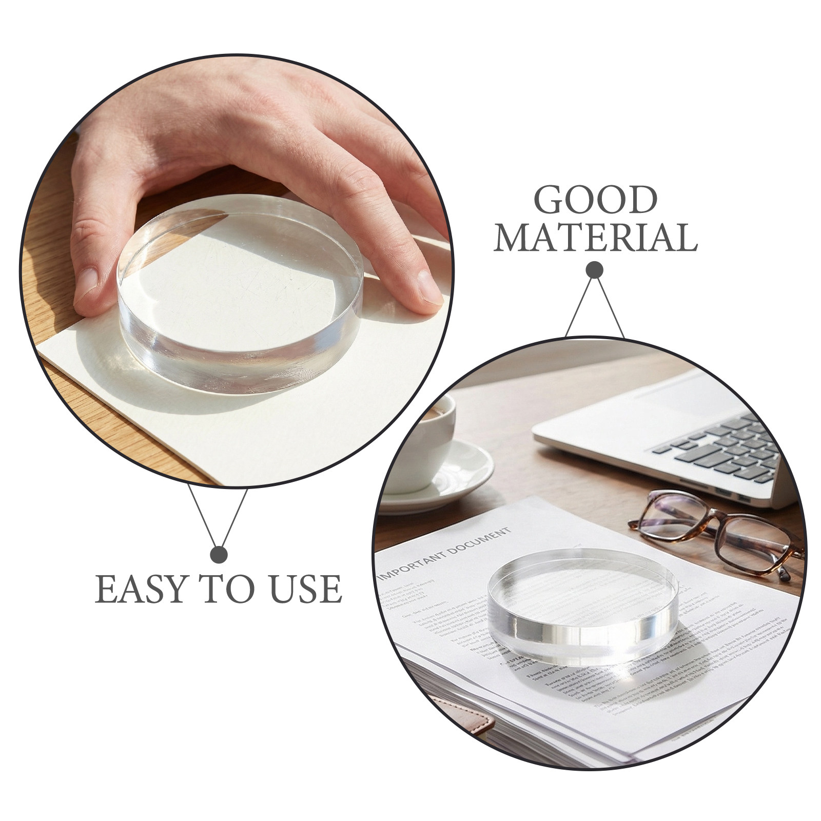 3.15 Inch Round Clear Crystal  – Book Weight Glass recenzja i cena