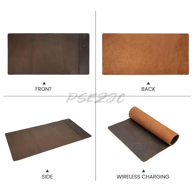 Vintage Cowhide Mouse Pad with – Leather Desk Pad recenzja i cena