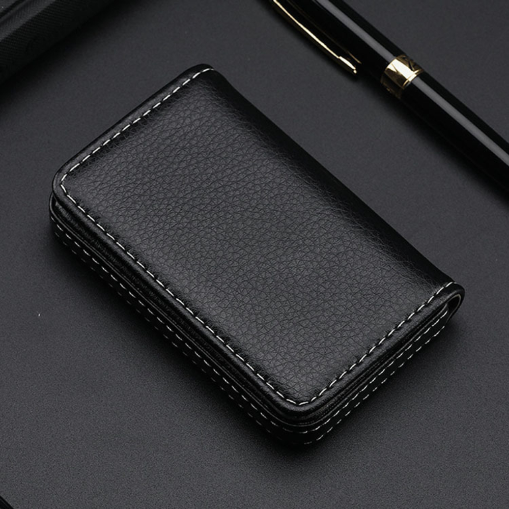 Sized Stitched PU Leather Cred – Index Card Holder recenzja i cena