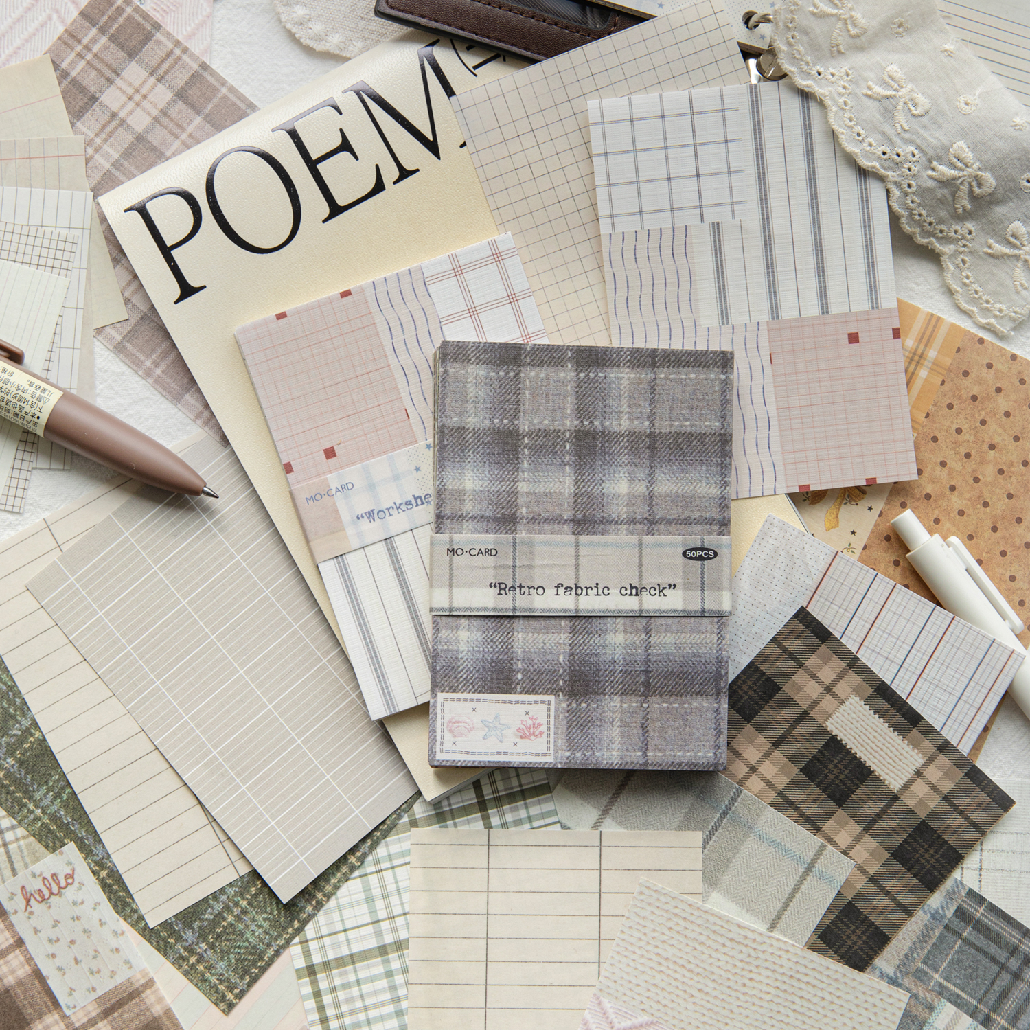 50pcs creative plaid Decor Scr – Ink Blotter Paper recenzja i cena