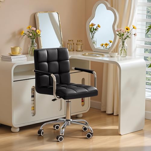 Black PU Leather Swivel Office – Leather Desk Pad recenzja i cena