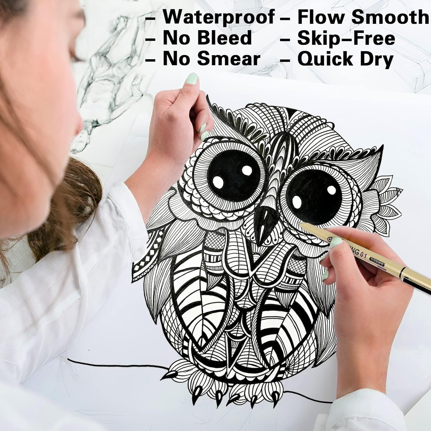 12 Black Fine Line Drawing Pen – Archive Box Set recenzja i cena