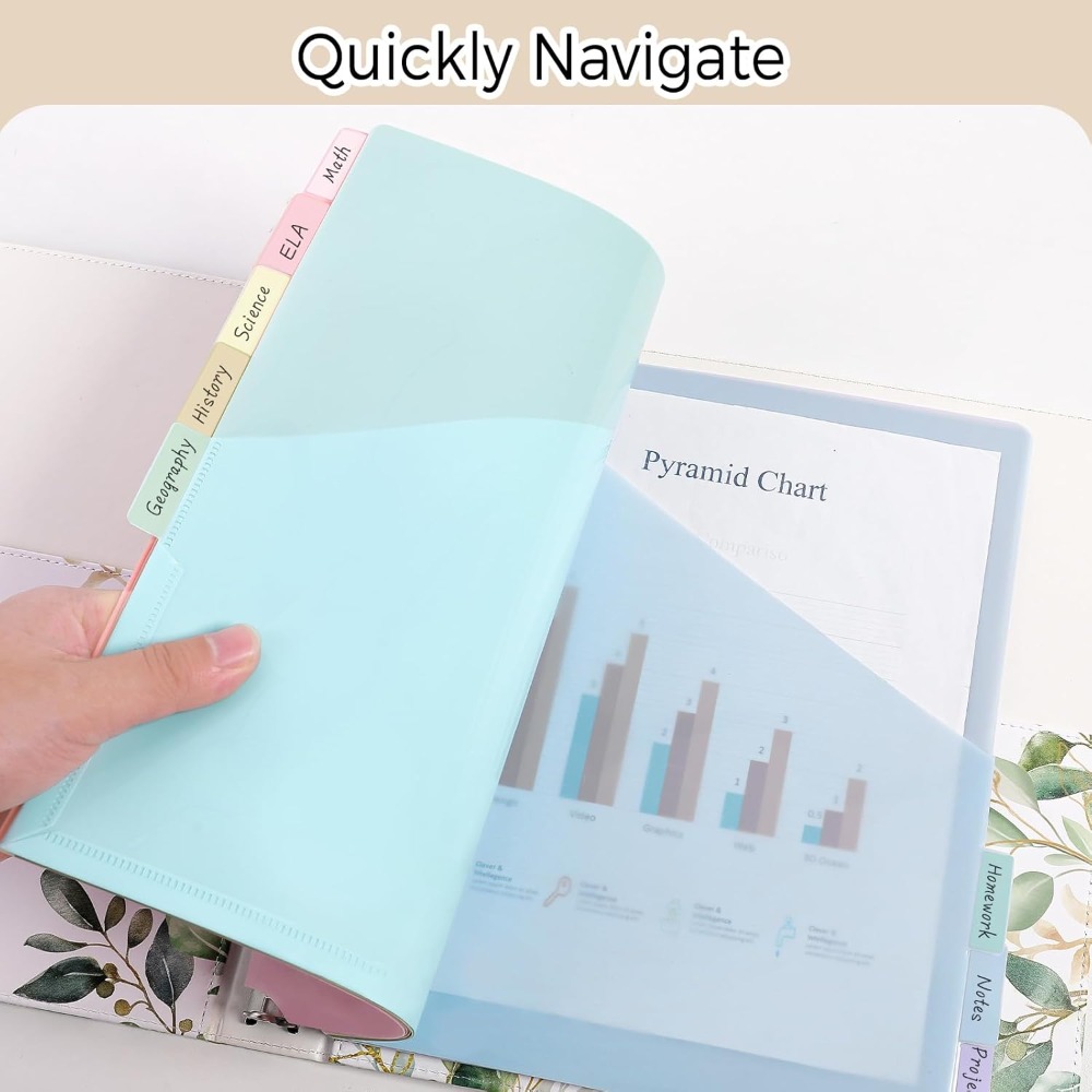 8 pcs A4 Pastel Binder Divider – Tab Divider A4 recenzja i cena