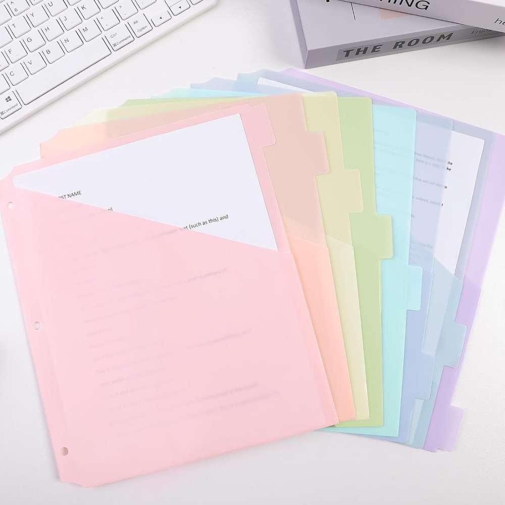 8 pcs A4 Pastel Binder Divider – Tab Divider A4 recenzja i cena