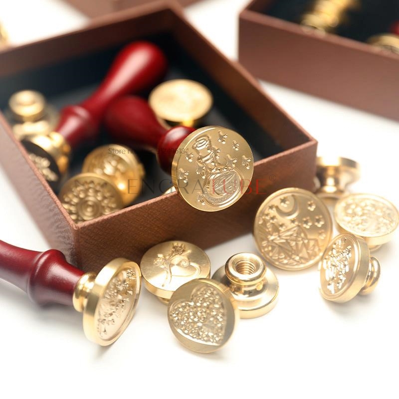 6 Copper Wax Seal Stamp Heads  – Wax Seal Stamp Set recenzja i cena