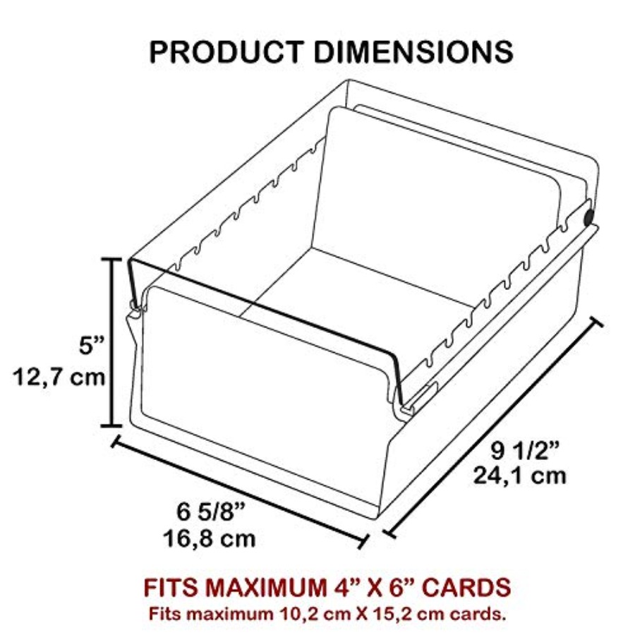 4 x 6 Card File Holder Organiz – Card Index Box recenzja i cena