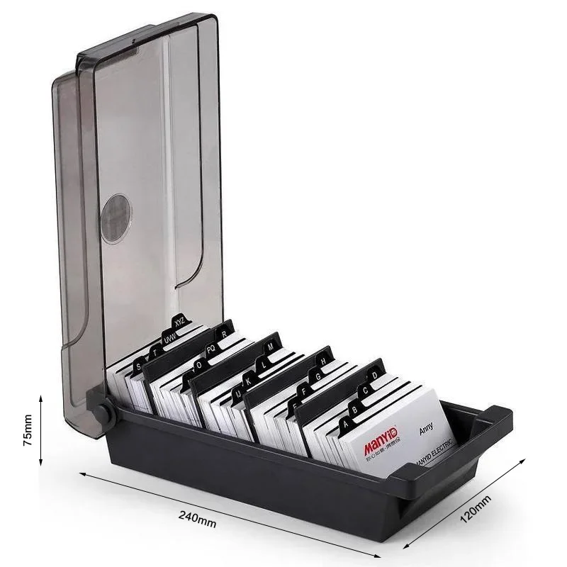 Business Card Holder, Plastic  – Card Index Box recenzja i cena