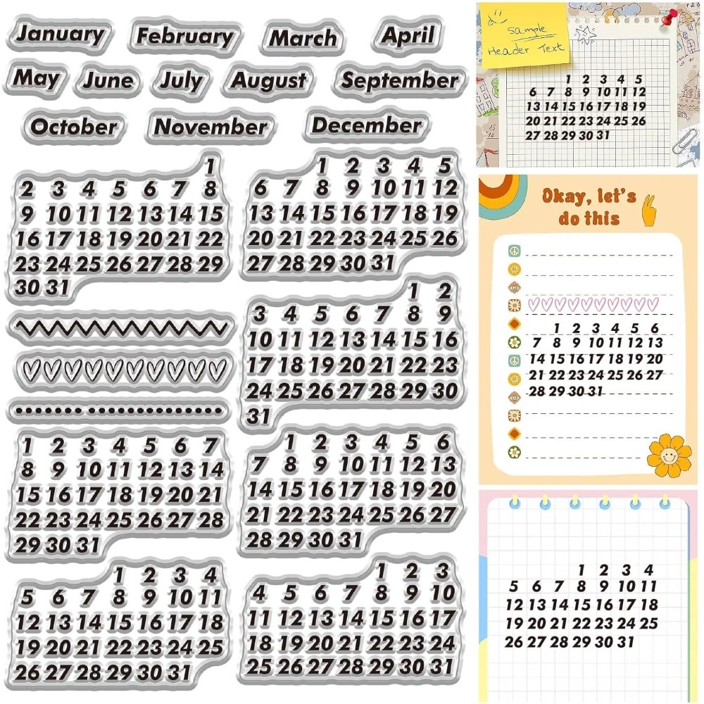 Calendar Date Clear Stamps Vin – Rubber Date Stamp recenzja i cena