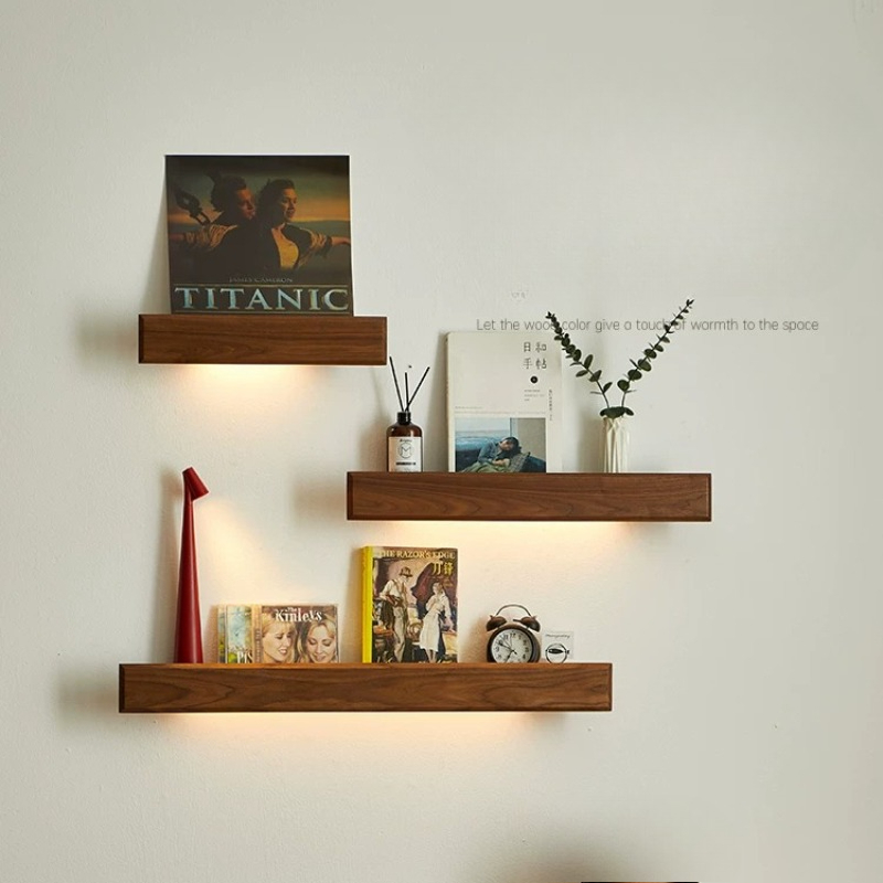 Solid Wood Wall Storage Shelf  – Magazine Holder Rack recenzja i cena