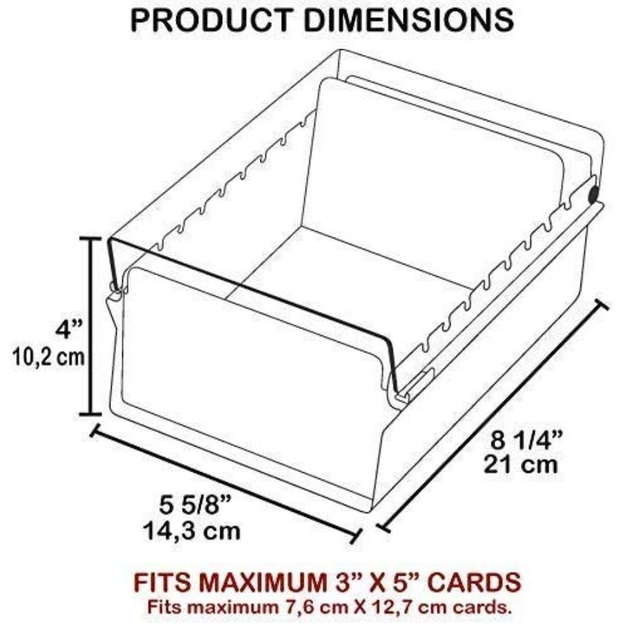 3 x 5 Card File Holder Organiz – Card Index Box recenzja i cena
